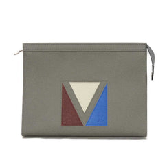 Louis Vuitton LOUIS VUITTON Clutch Bag Pochette Voyage MM America's Cup Grey RFID IC Chip Unused Taiga Glacier M59147 Men's — New - Store Return