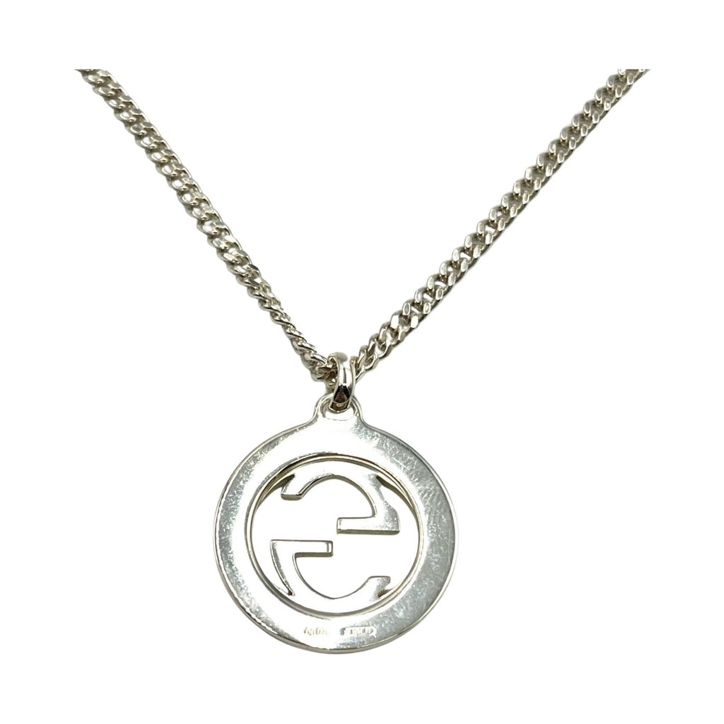 Gucci Men's Interlocking G Logo Necklace in Silver 925