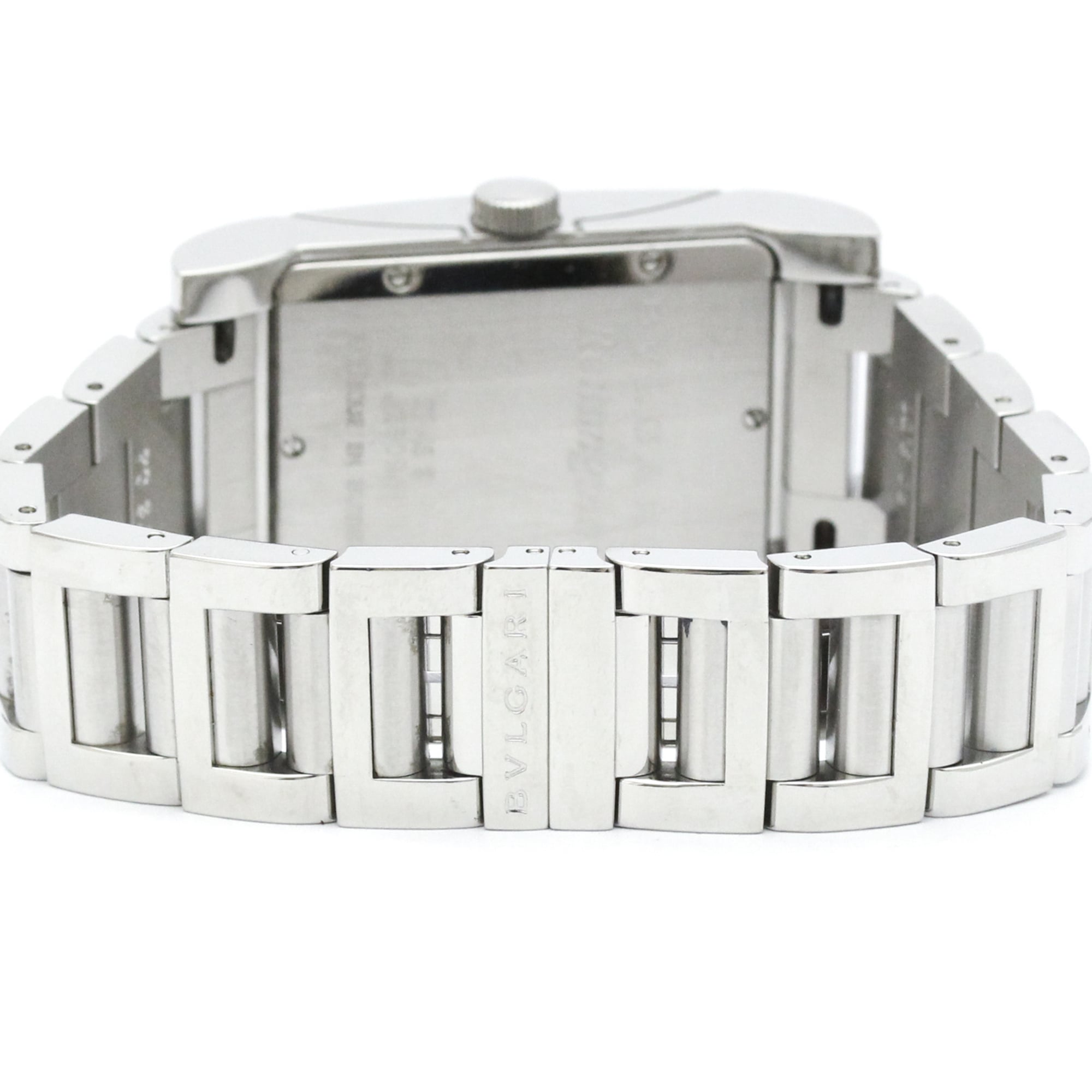 BVLGARI Rettangolo Stainless Steel Automatic Mens Watch RT45S Polished — Very Good