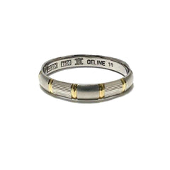 CELINE Men's Ring Platinum Yellow Gold K18 Combi Trim Off — Like New