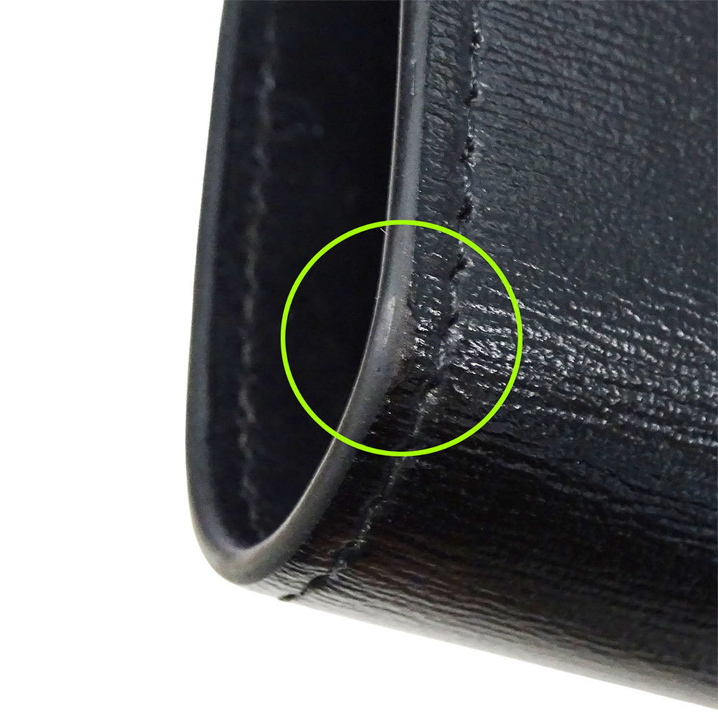 Celine Women's Triomphe Tri-fold Wallet in Shiny Calfskin. Compact, simple design.