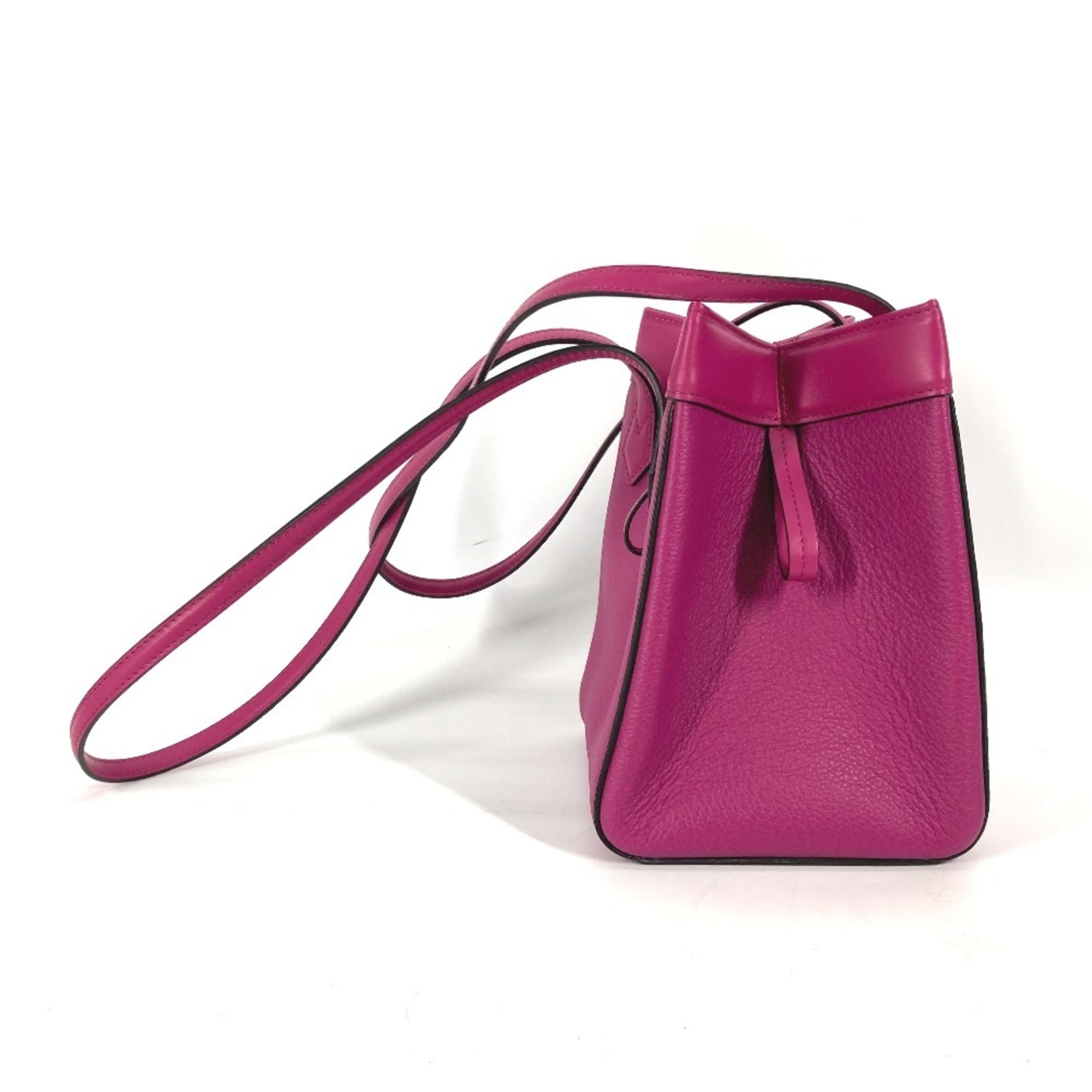 FENDI 8BS083 ORIGAMI MINI Small Shoulder Bag Leather Women's Purple G-240425-54 — New - Store Return