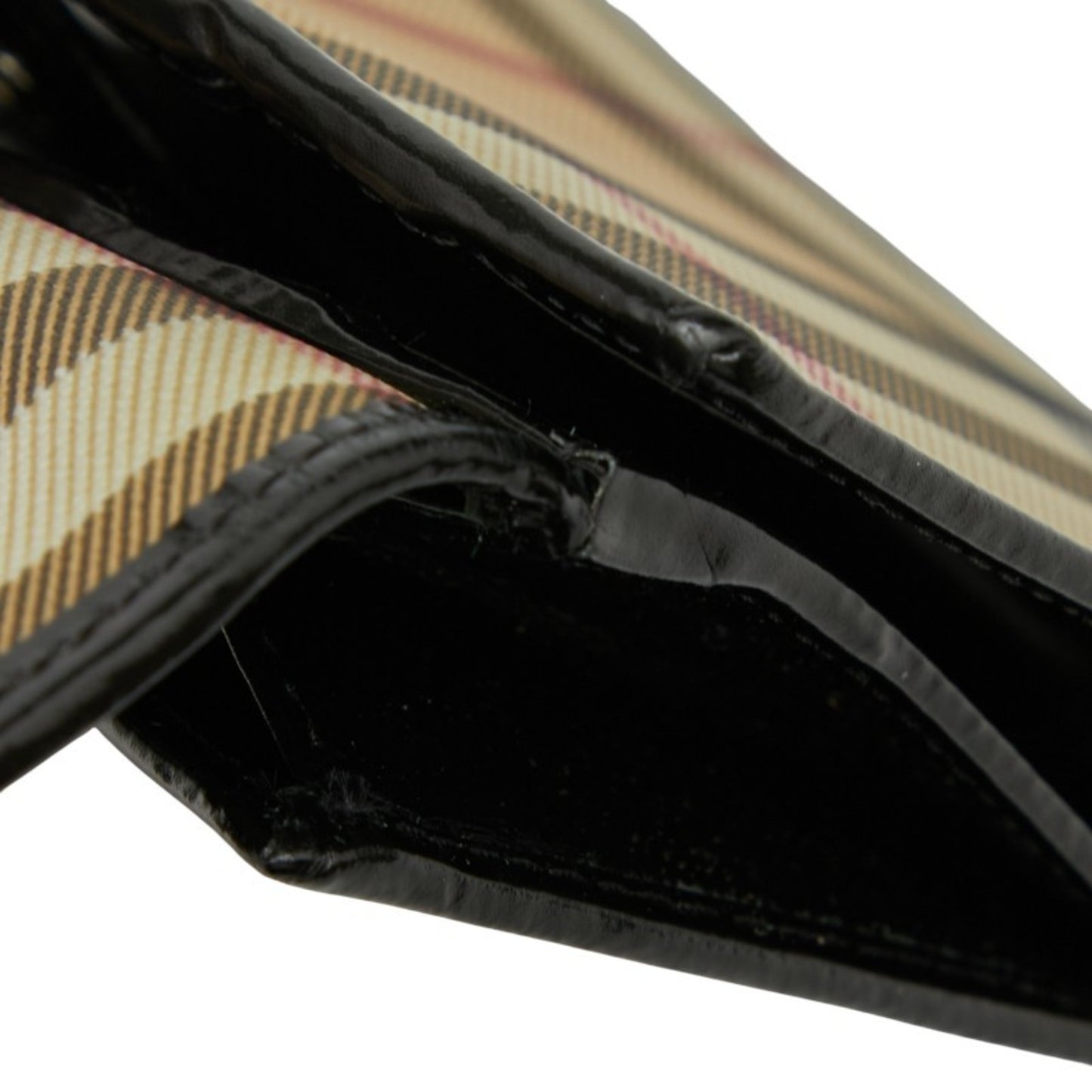 Burberry Nova Check Bifold Wallet in Beige and Black Leather, Women's