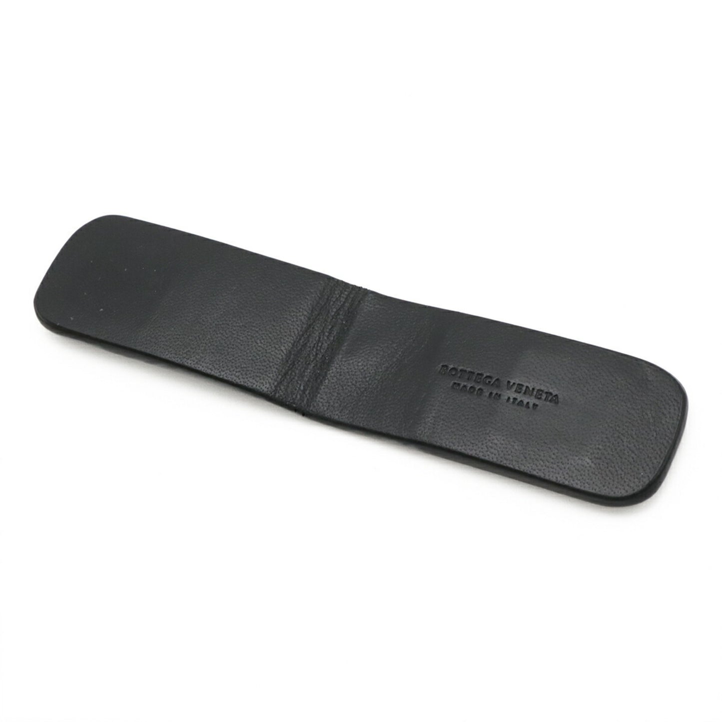 BOTTEGA VENETA Intrecciato Money Clip, Bill Leather, Black