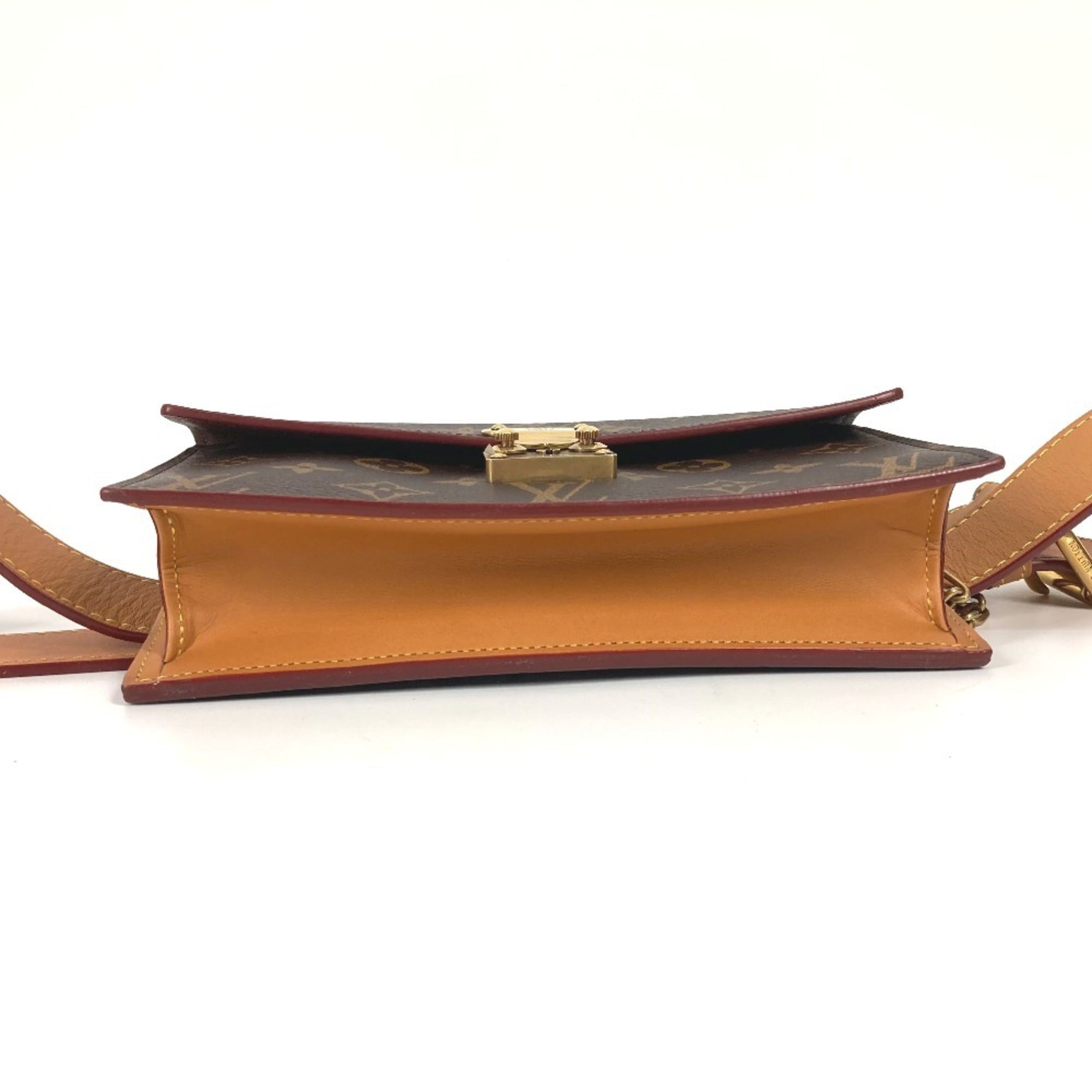 LOUIS VUITTON M44667 Monogram S-Lock Belt Pouch PM, Bag, Shoulder Waist Canvas, Women's, Brown, Like New — Like New