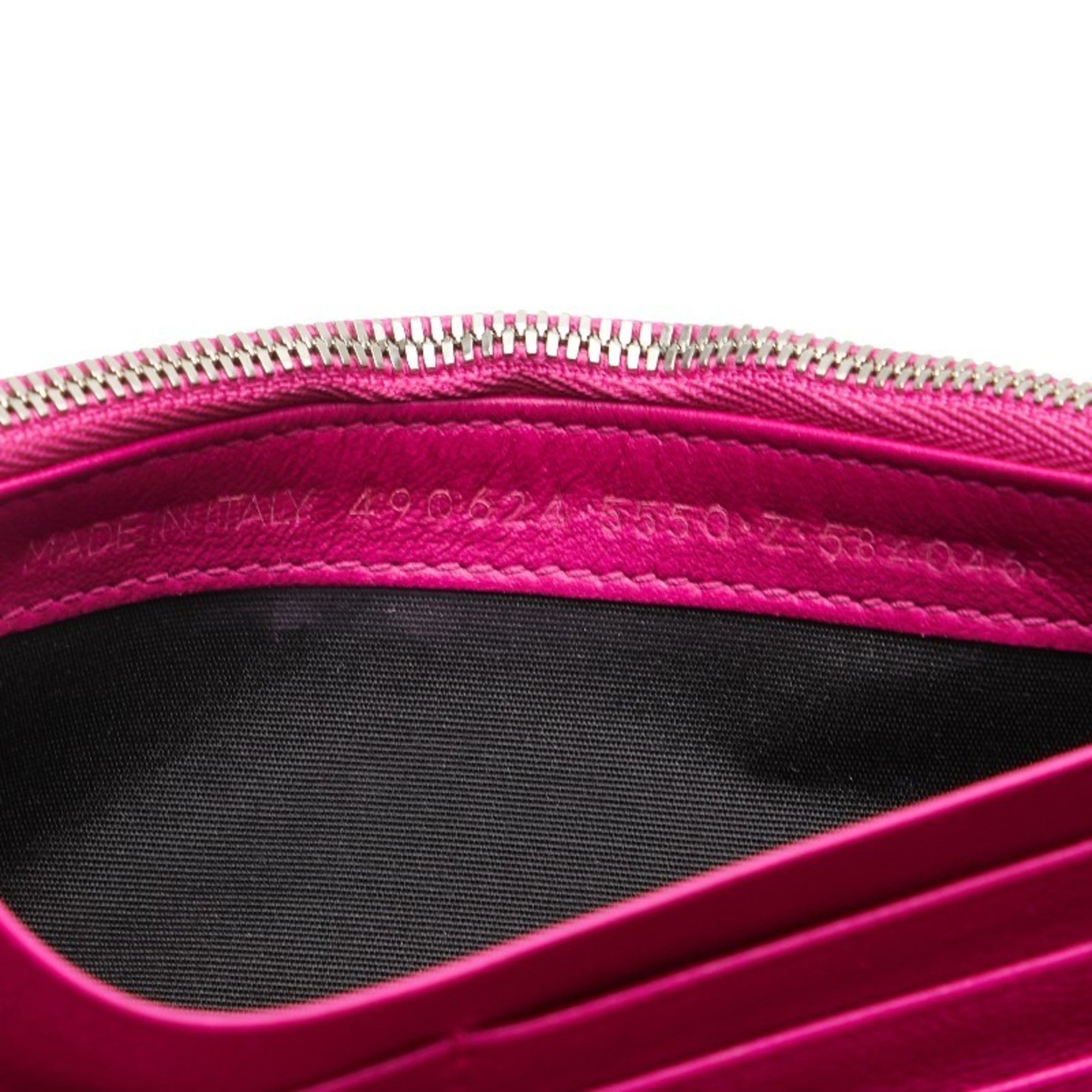 Balenciaga Logo Essential Long Wallet 490624 Pink Leather Women's BALENCIAGA