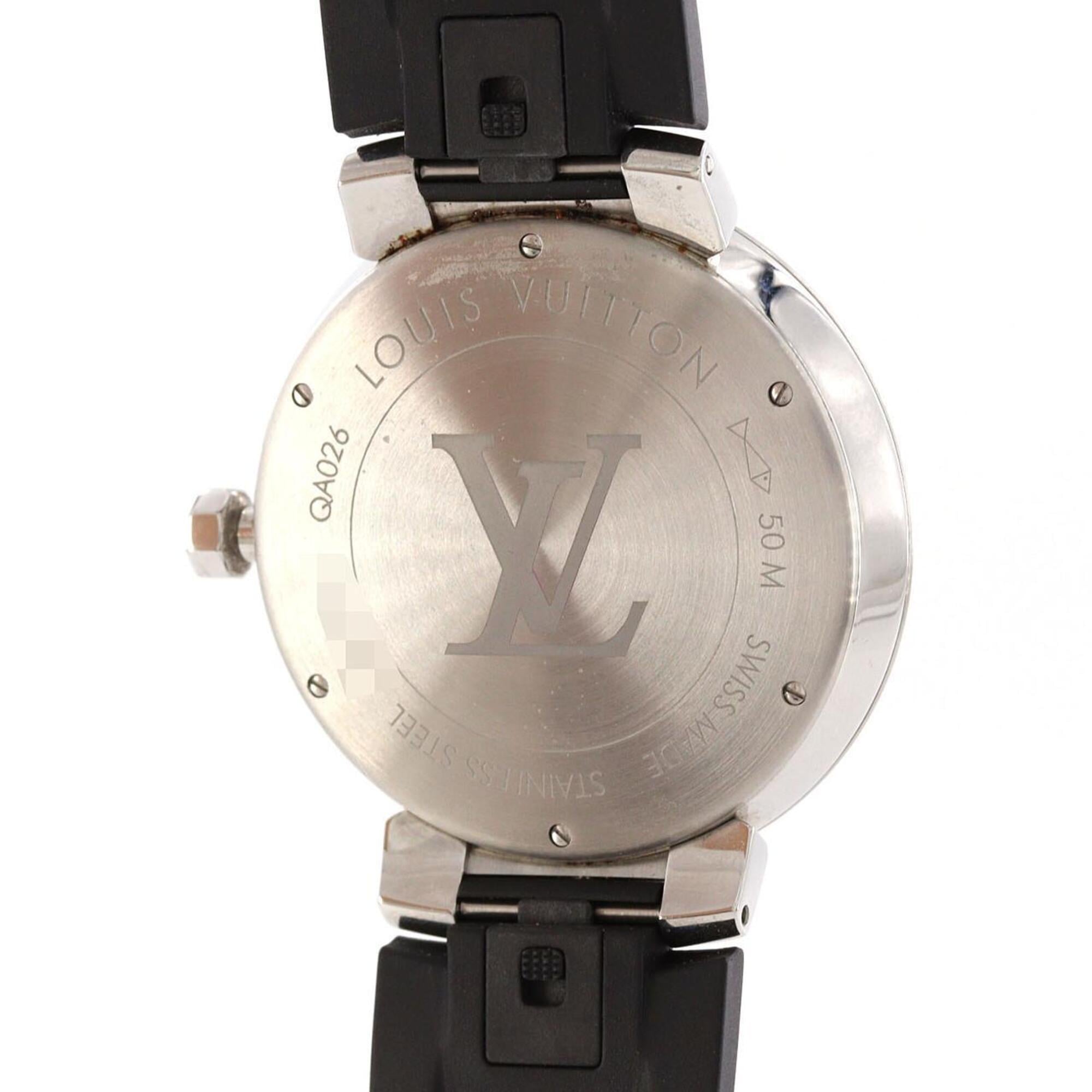 Louis Vuitton Tambour Slim Damier QA026 SS Quartz Watch — Good