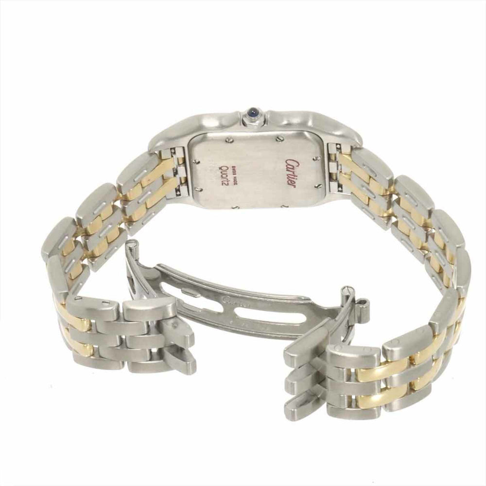 Cartier Panthère MM 2-Row 83083242 Date Two-Tone Boys' Watch Ivory YG Yellow Gold Quartz — Very Good