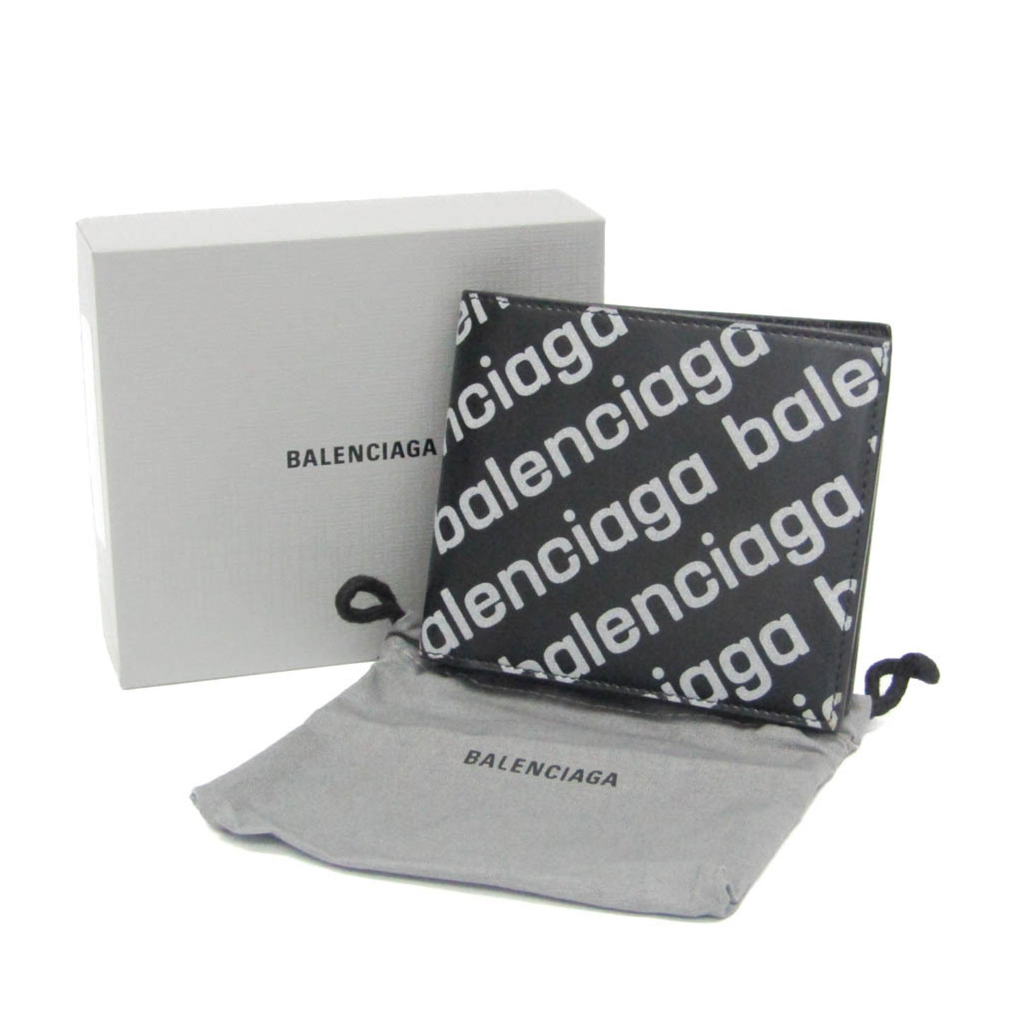 Balenciaga 594549 Women,Men  Calfskin Bill Wallet (bi-fold) Black