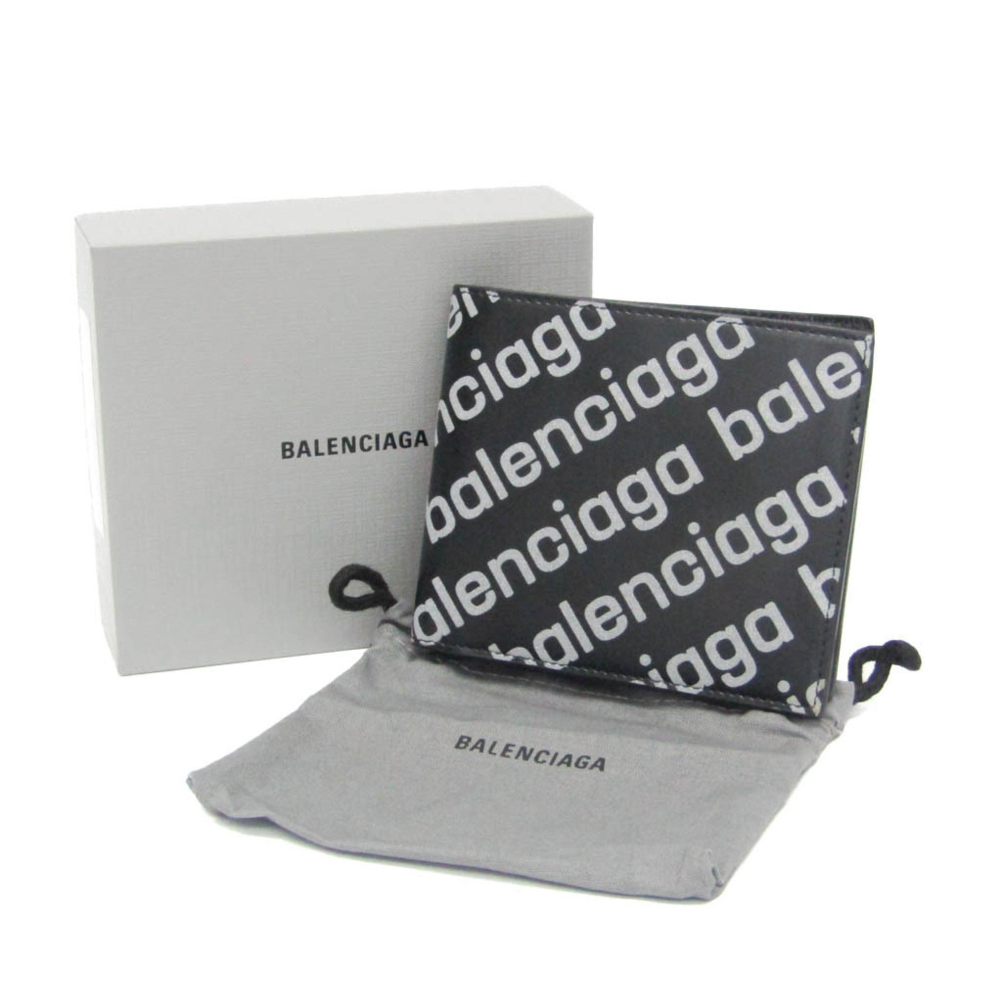 Balenciaga 594549 Women,Men  Calfskin Bill Wallet (bi-fold) Black