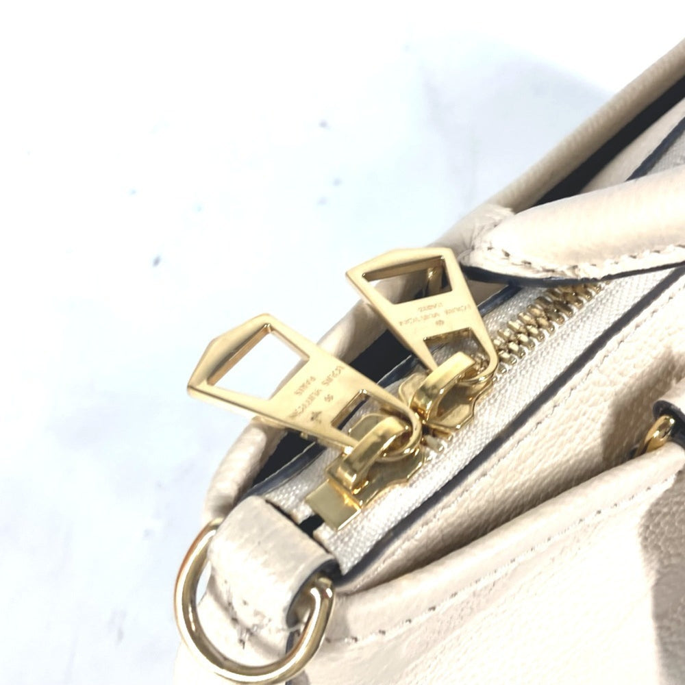 LOUIS VUITTON M46503 Monogram Empreinte Trianon PM Bag Handbag Tote Shoulder Leather Women's Crème White G-241125-63 — Like New