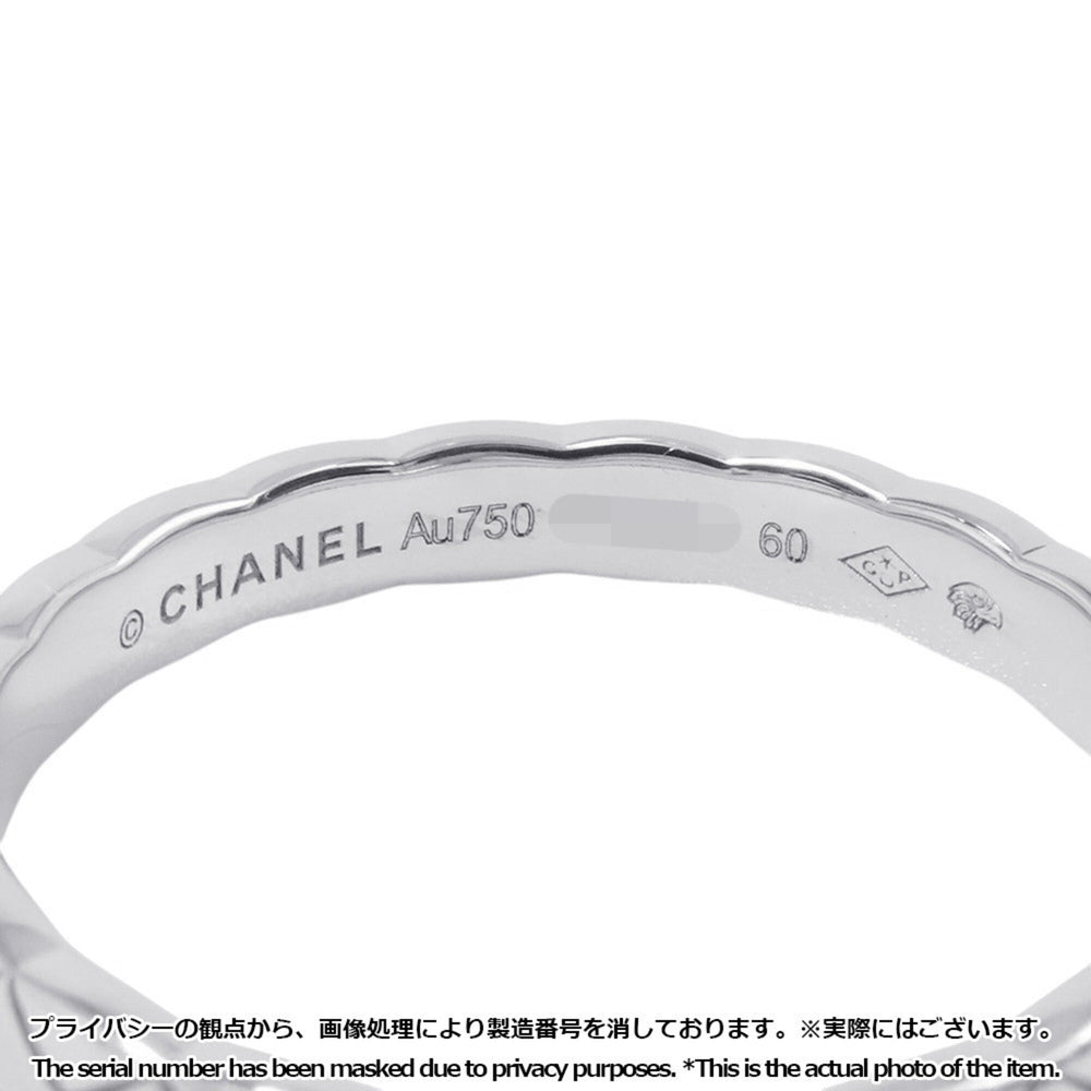 Chanel Coco Crush Collection Mini Ring, 18K White Gold, Size 60, J11793 — Like New