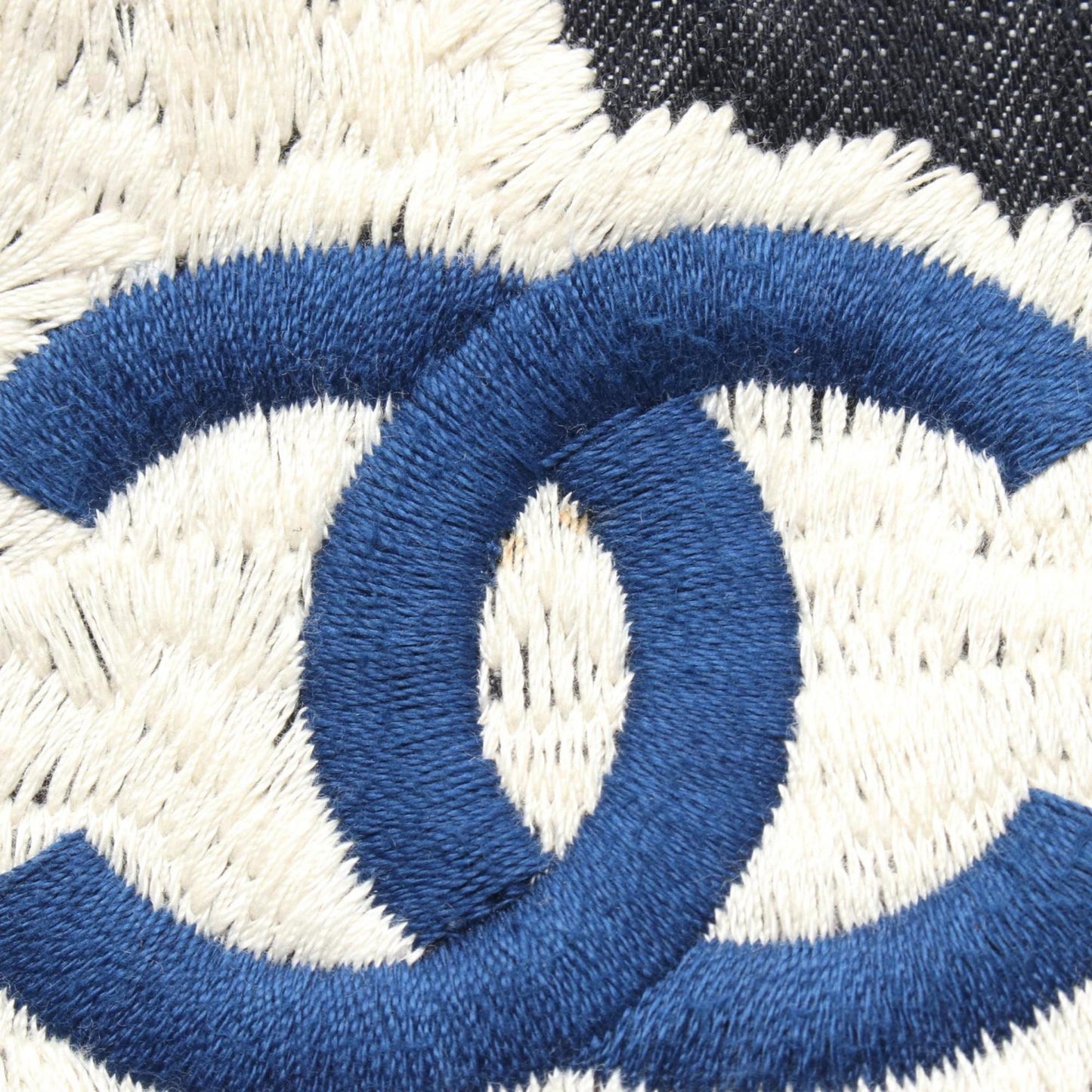 Chanel Night Flight Tote Bag, Denim, Women's, Navy, Multicolor, A31932