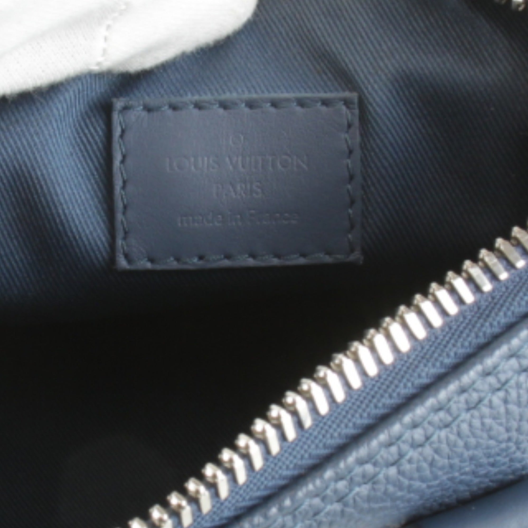 LOUIS VUITTON Aerogram Keepall XS Shoulder Bag with IC Chip, M81003, Leather Handbag, Blue, Women's