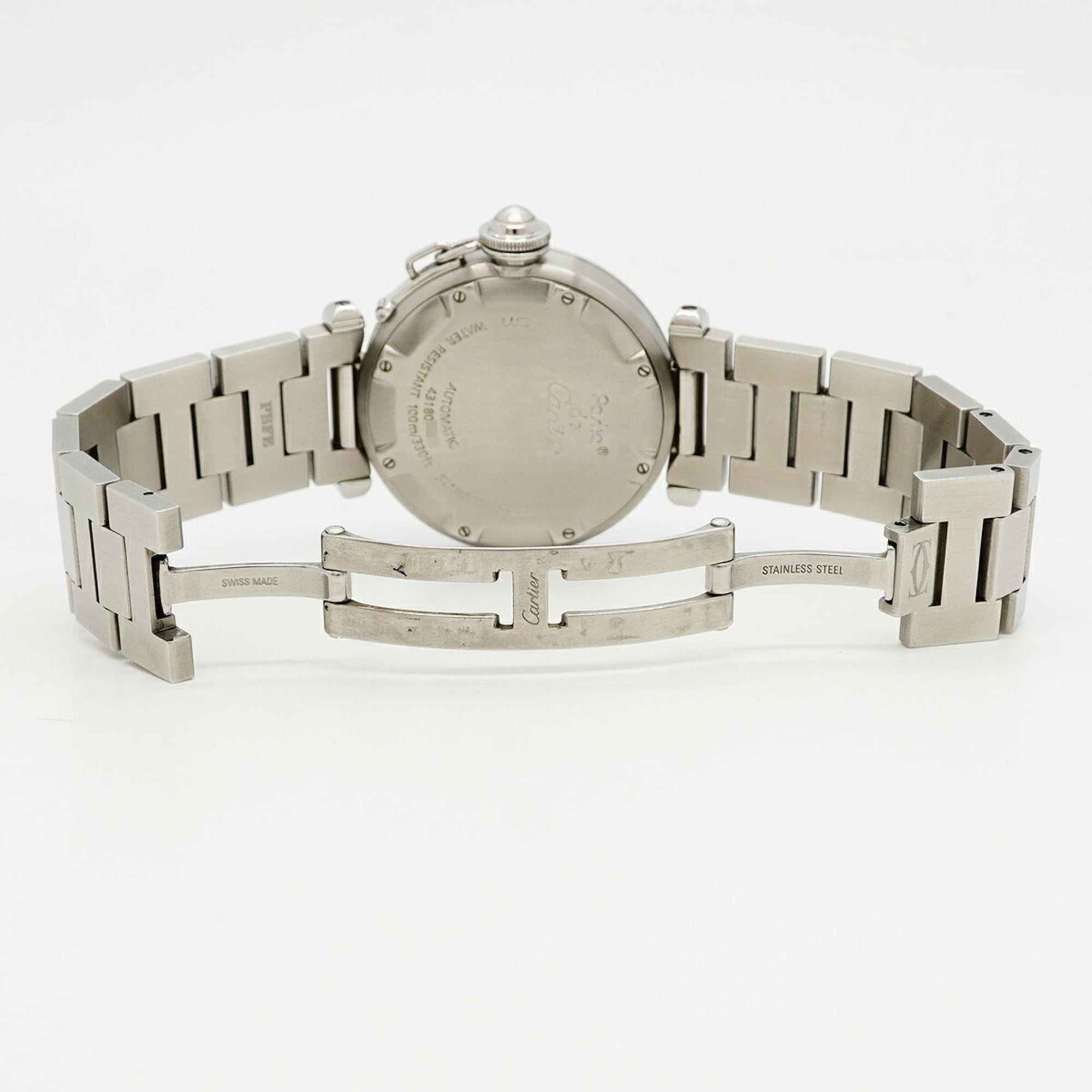 Cartier Pasha C Meridian GMT W31029M7 Silver Dial Watch (Boys' Size) — Good