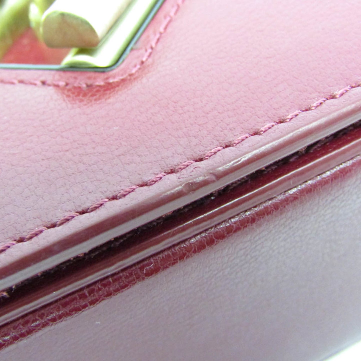 Furla Chain Women's Leather Shoulder Bag Bordeaux