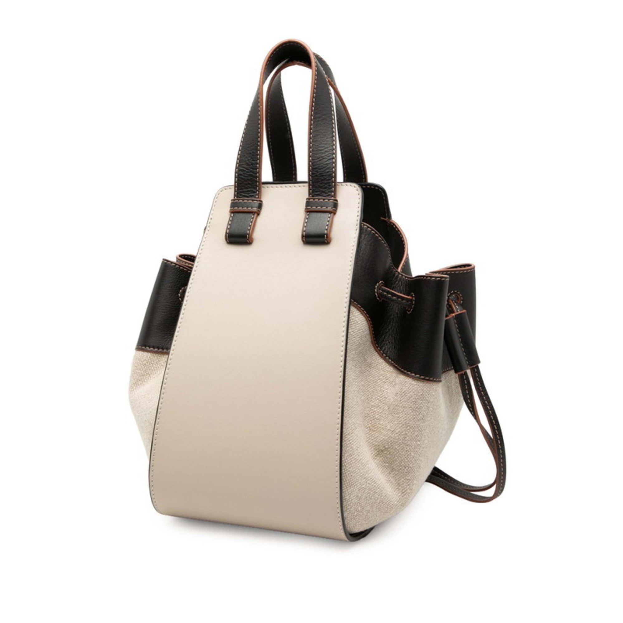 LOEWE Hammock Small Handbag/Shoulder Bag, 2-Way, Beige Multicolor Leather, Women's