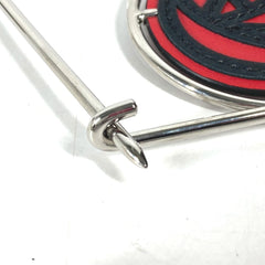 LOEWE 111.19.043 17A Rose Mechano Pin Brooch Metal Leather Women's Silver Similar MO-241208-15 — Like New
