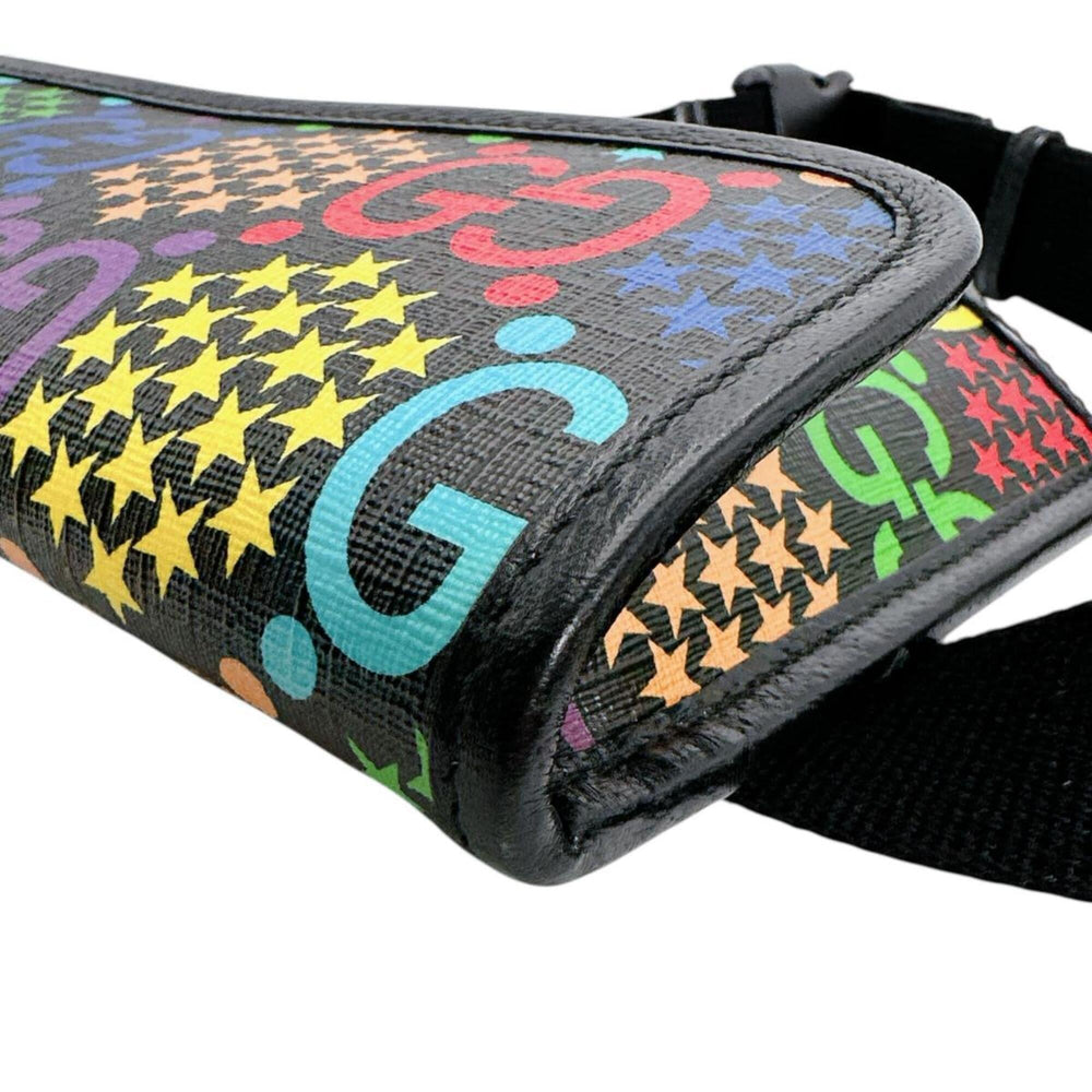 Gucci GUCCI Waist Bag Body GG Psychedelic Leather 598113 Black x Multicolor — Like New