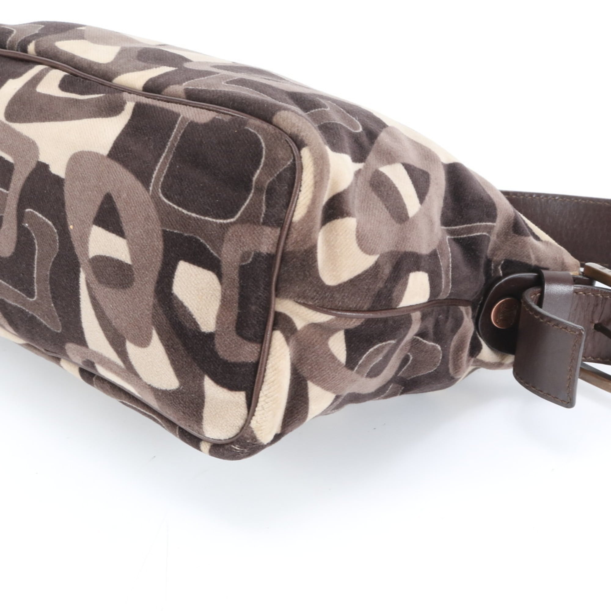 Celine all-over print leather shoulder bag, one-shoulder tote handbag, brown, women's