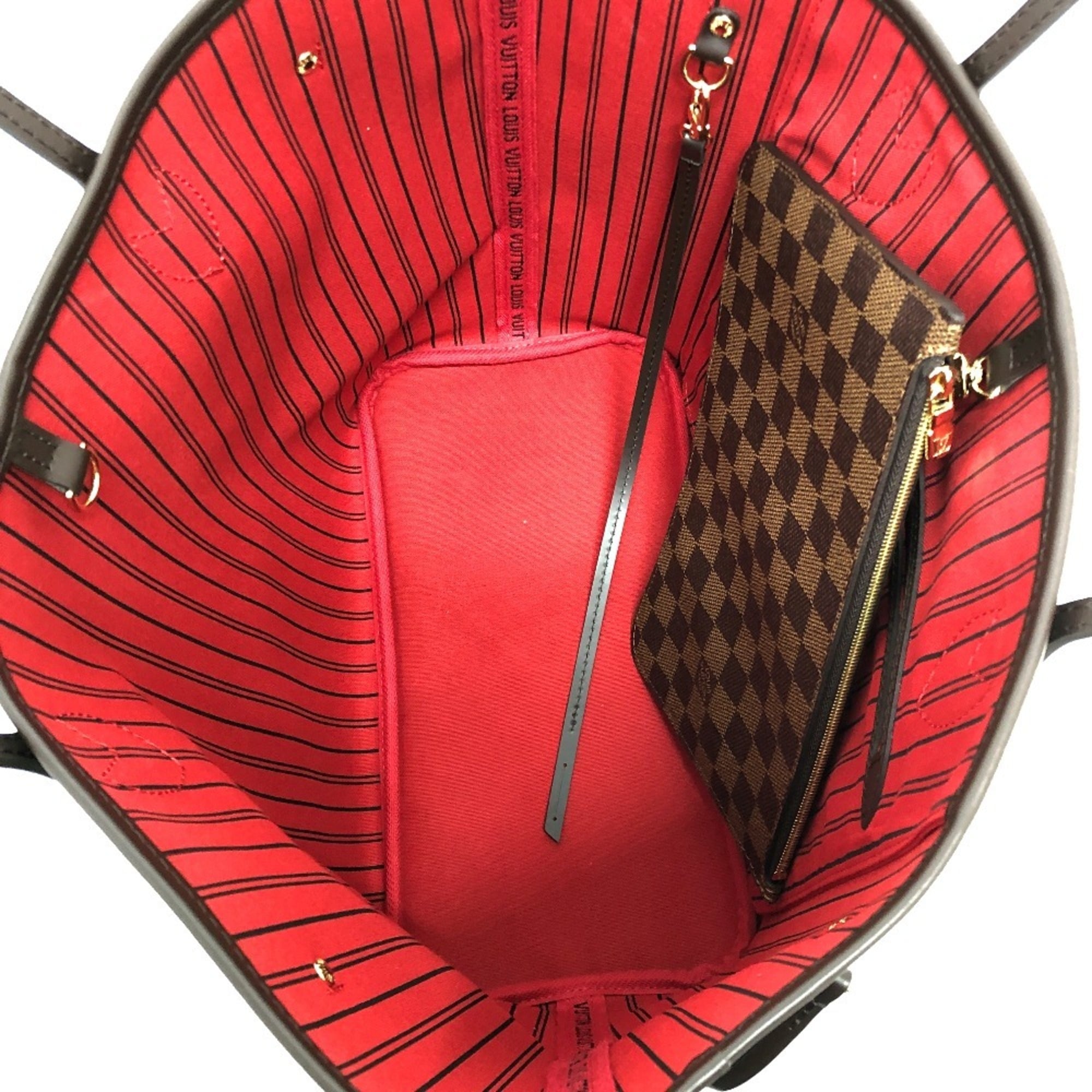 LOUIS VUITTON Louis Vuitton N40599 Neverfull MM Tote Bag Damier Canvas Women's Ebene Brown — New - Store Return