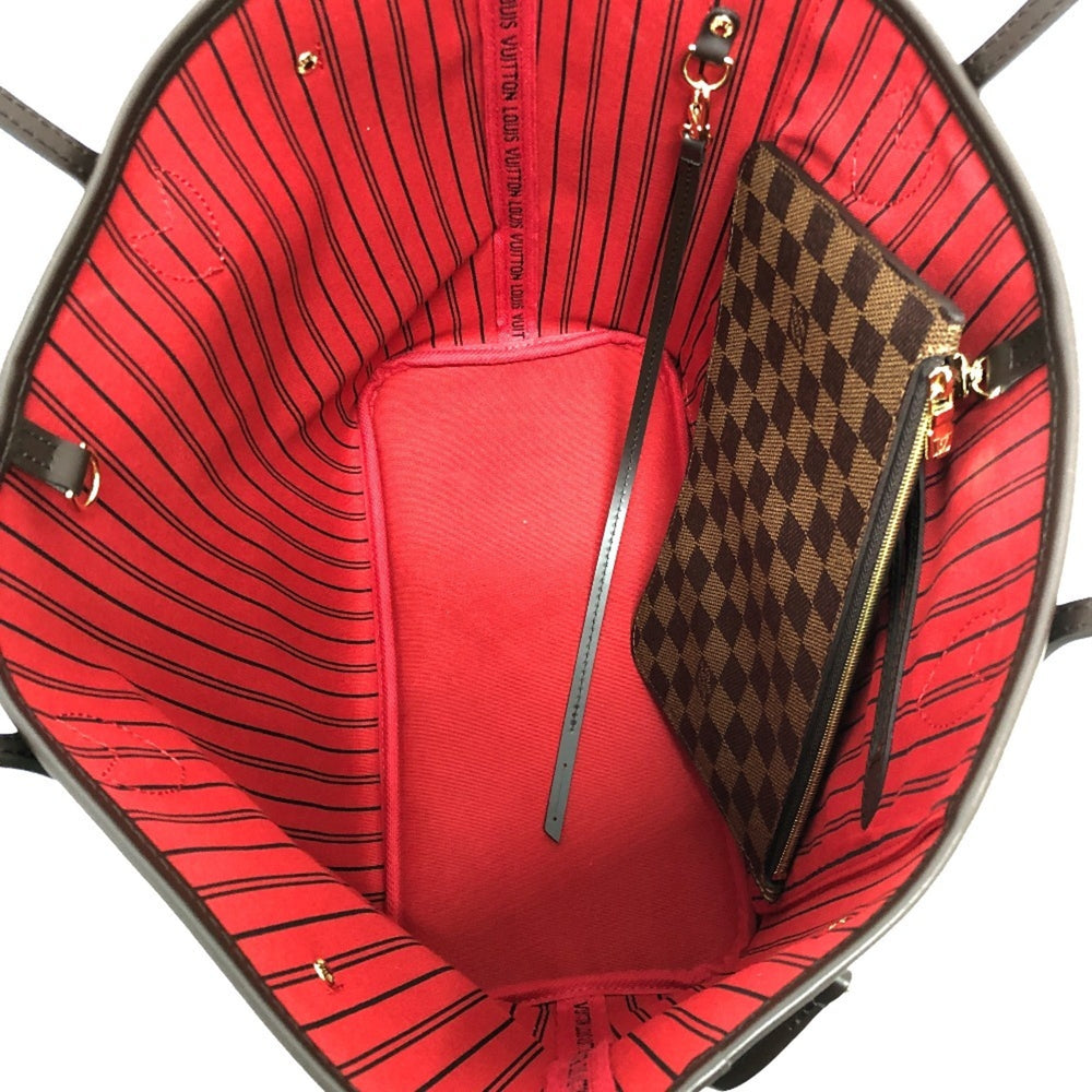 LOUIS VUITTON Louis Vuitton N40599 Neverfull MM Tote Bag Damier Canvas Women's Ebene Brown — New - Store Return