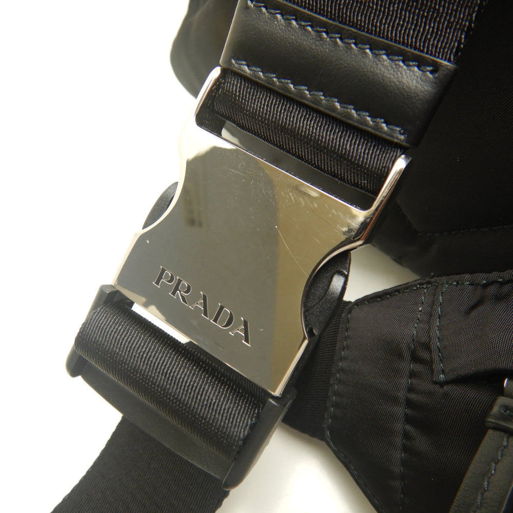 PRADA 2VZ092 Body Bag Re-Nylon NERO Men's 254107 — Like New