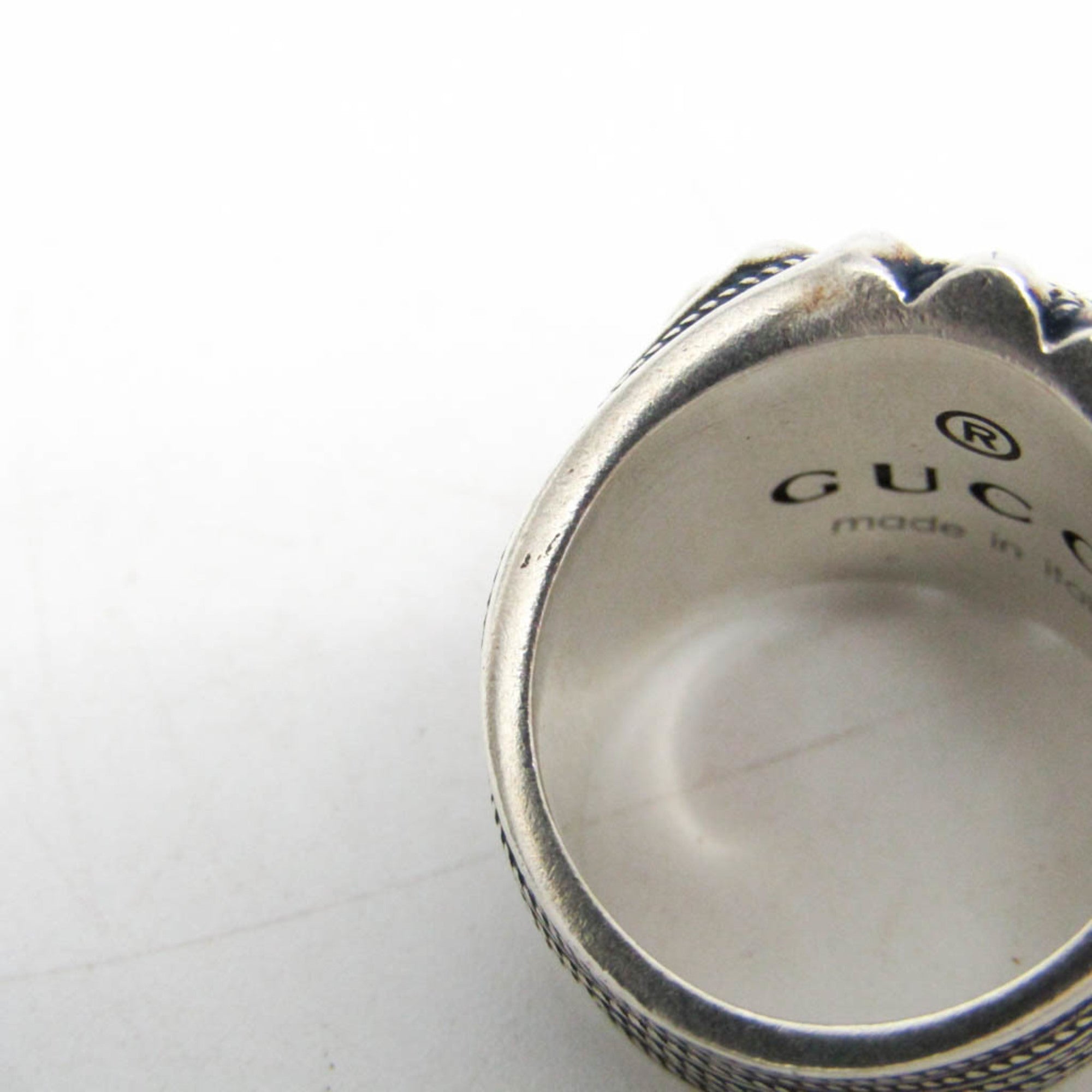 Gucci Interlocking G 728399 Silver Fashion Band Ring Silver — Like New