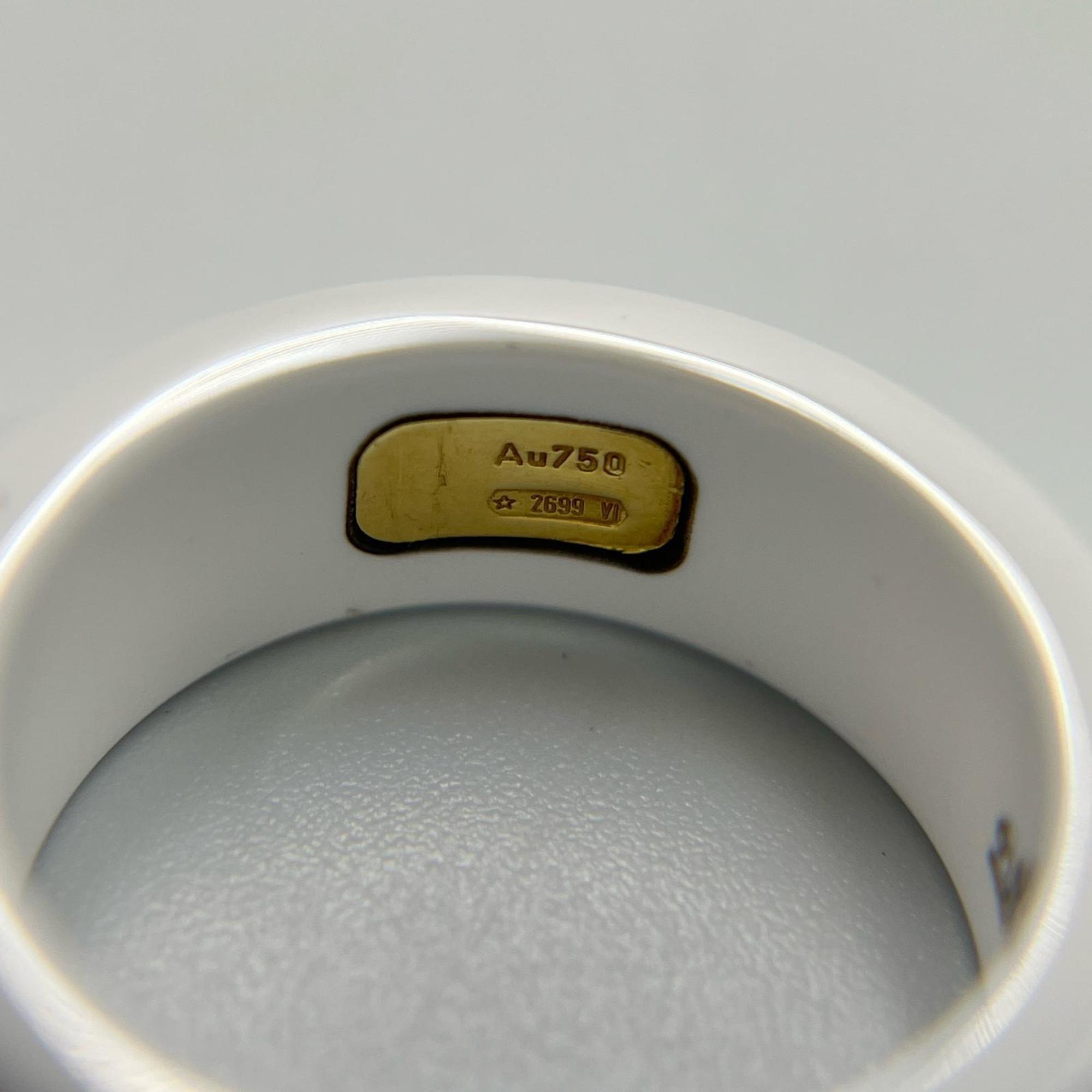 Gucci GG Icon Ring in 18K Yellow Gold with White Zirconia, White, for Men