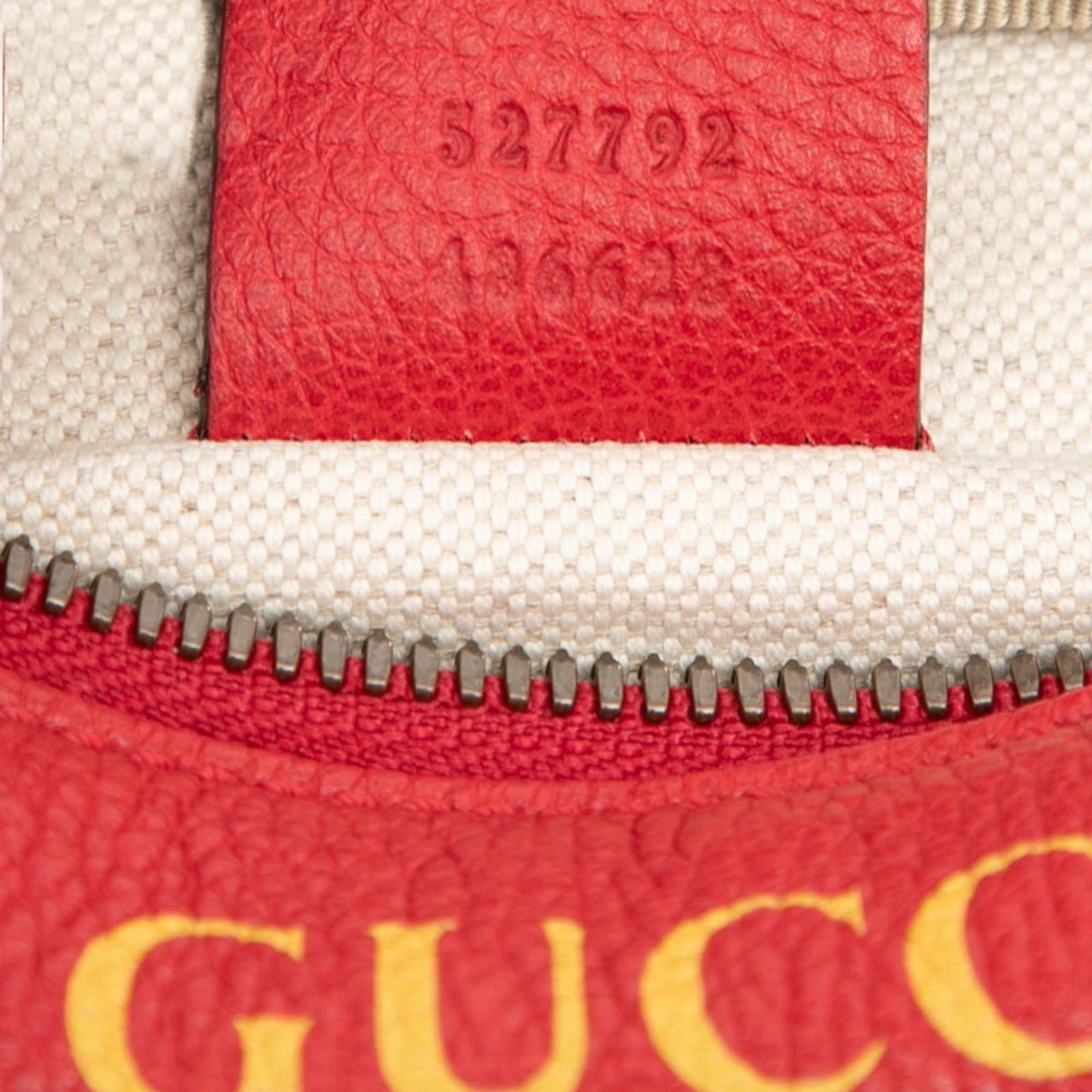 Gucci logo body bag/waist bag 527792 red leather women's GUCCI