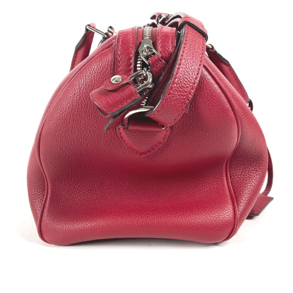 LOUIS VUITTON M94341 Parnassus SC Bag PM Boston Shoulder Handbag Women's Cherry Red MO-240728-1 — Like New