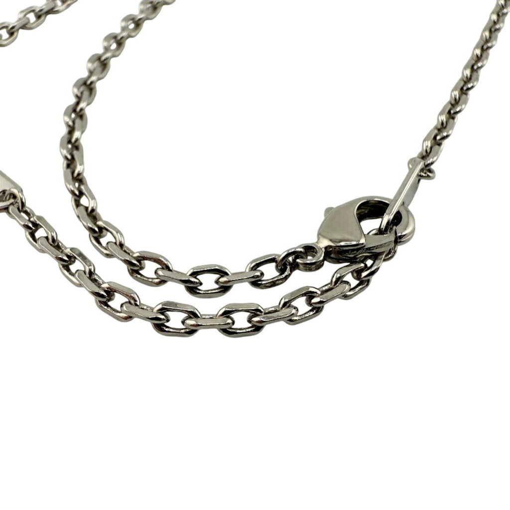 LOUIS VUITTON MP3157 LV Plane Pendant Necklace with Airplane Motif, Silver, Chain, Men's