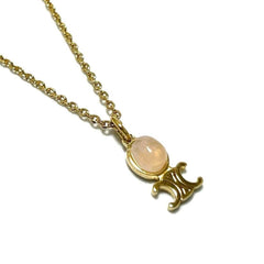 CELINE Women's Trinoff Pendant Necklace Rose Quartz — Like New