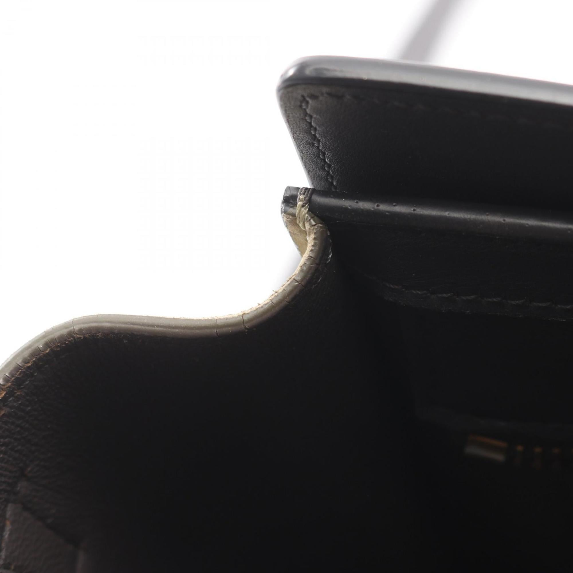 Celine Luggage Nano Shopper Handbag, Leather, Women's, Ivory, Black, Beige