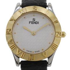 Fendi FENDI Watch 2000L Gold Plated x Stainless Steel Quartz Analog Display White Dial Women's — Good