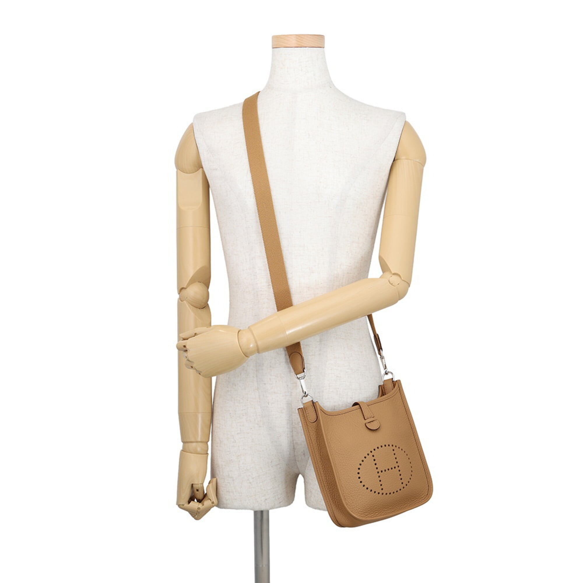 Hermes Evelyne TPM Shoulder Bag 111cm Amazon Biscuit Taurillon Clemence K Stamp Handbag Women's HERMES — Like New
