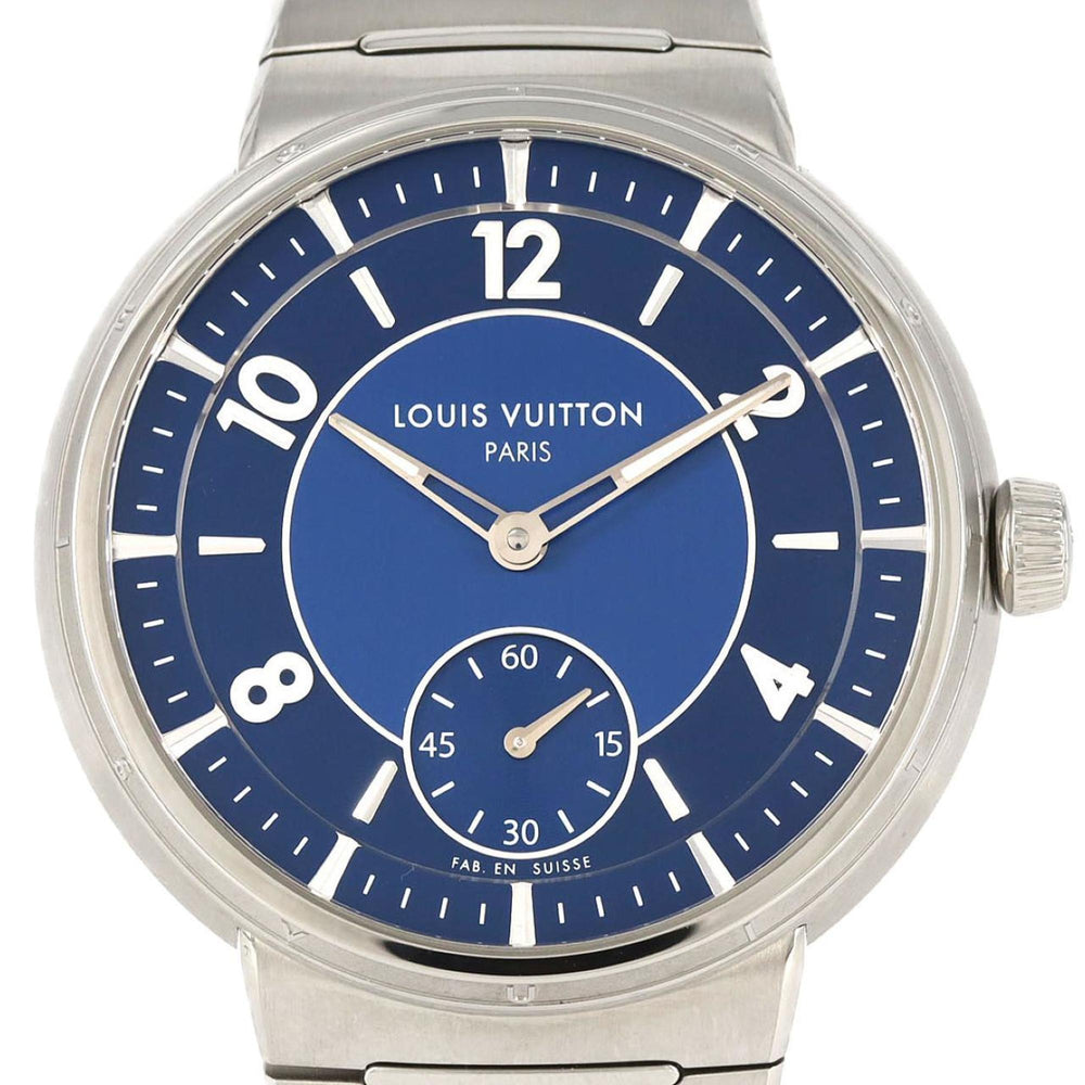 Louis Vuitton Tambour Automatic Steel Blue W1ST20 Stainless Watch — Very Good