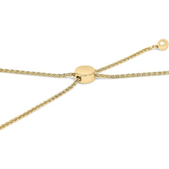 14K Yellow Gold Plated .925 Sterling Silver Diamond Accent Double Bar Bolo Bracelet