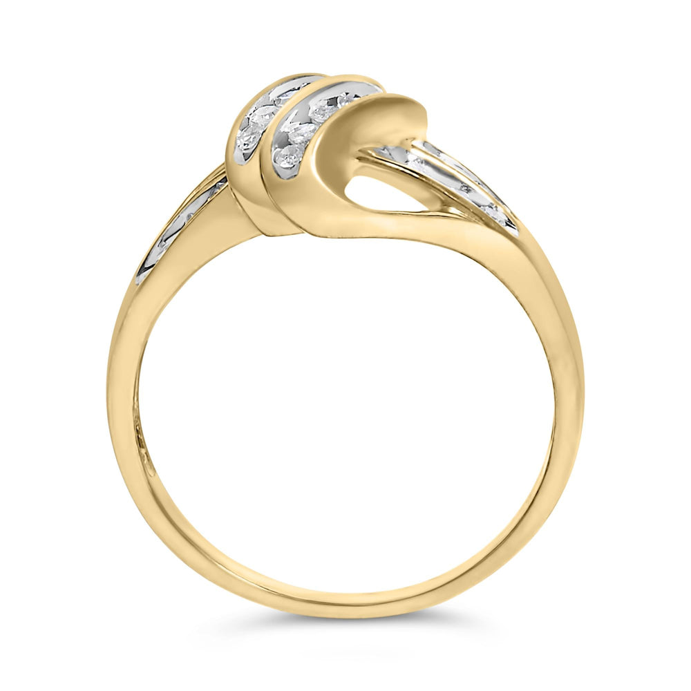 10K Yellow Gold Plated .925 Sterling Silver 1.0 Cttw Diamond Flower Cluster Open Halo Floral Ring (J-K Color, I2-I3 Clarity)