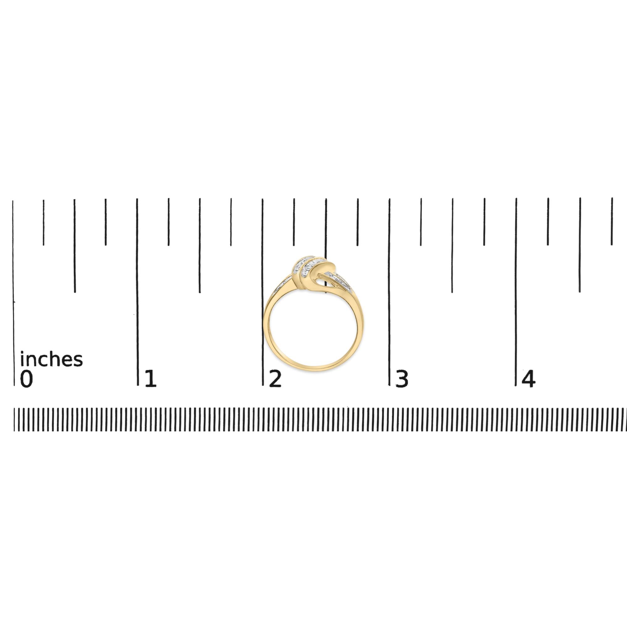 10K Yellow Gold Plated .925 Sterling Silver 1.0 Cttw Diamond Flower Cluster Open Halo Floral Ring (J-K Color, I2-I3 Clarity)