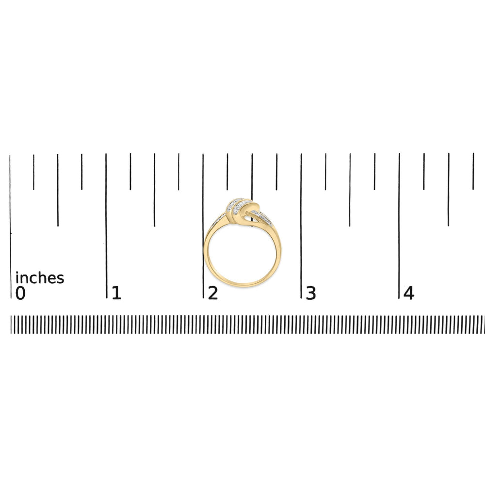 10K Yellow Gold Plated .925 Sterling Silver 1.0 Cttw Diamond Flower Cluster Open Halo Floral Ring (J-K Color, I2-I3 Clarity)