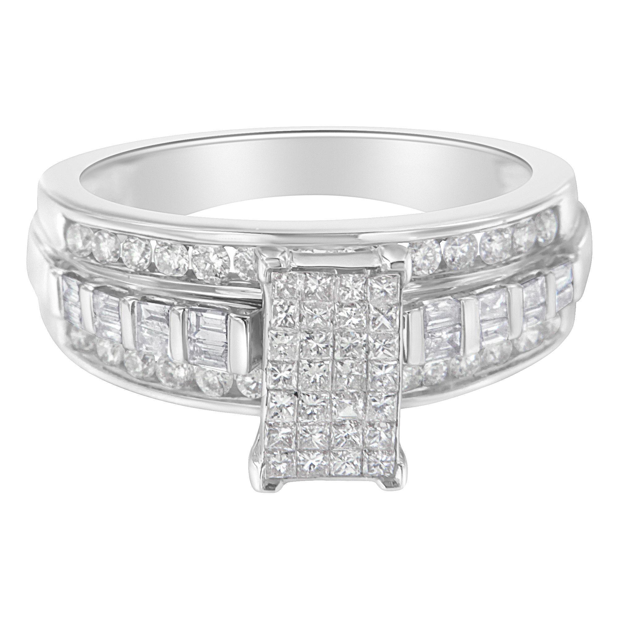 10KT White Gold Diamond Composite Ring (1 cttw, H-I Color, SI2-I1 Clarity)