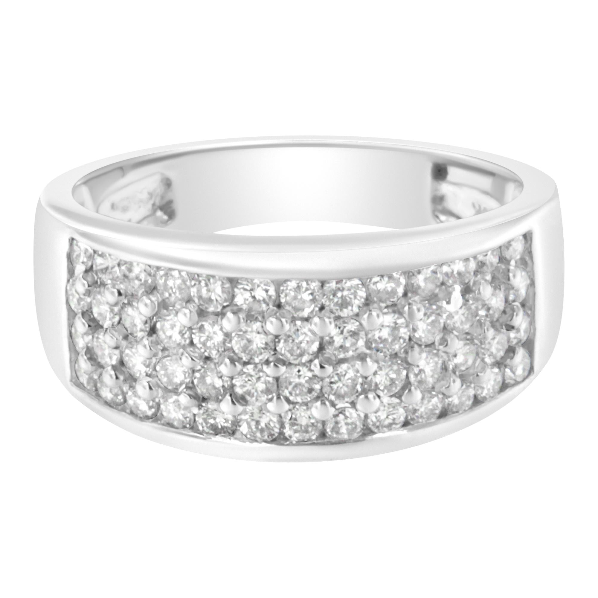 14K White Gold Round Cut Diamond Ring (1.0 Cttw, H-I Color, SI2-I1 Clarity)