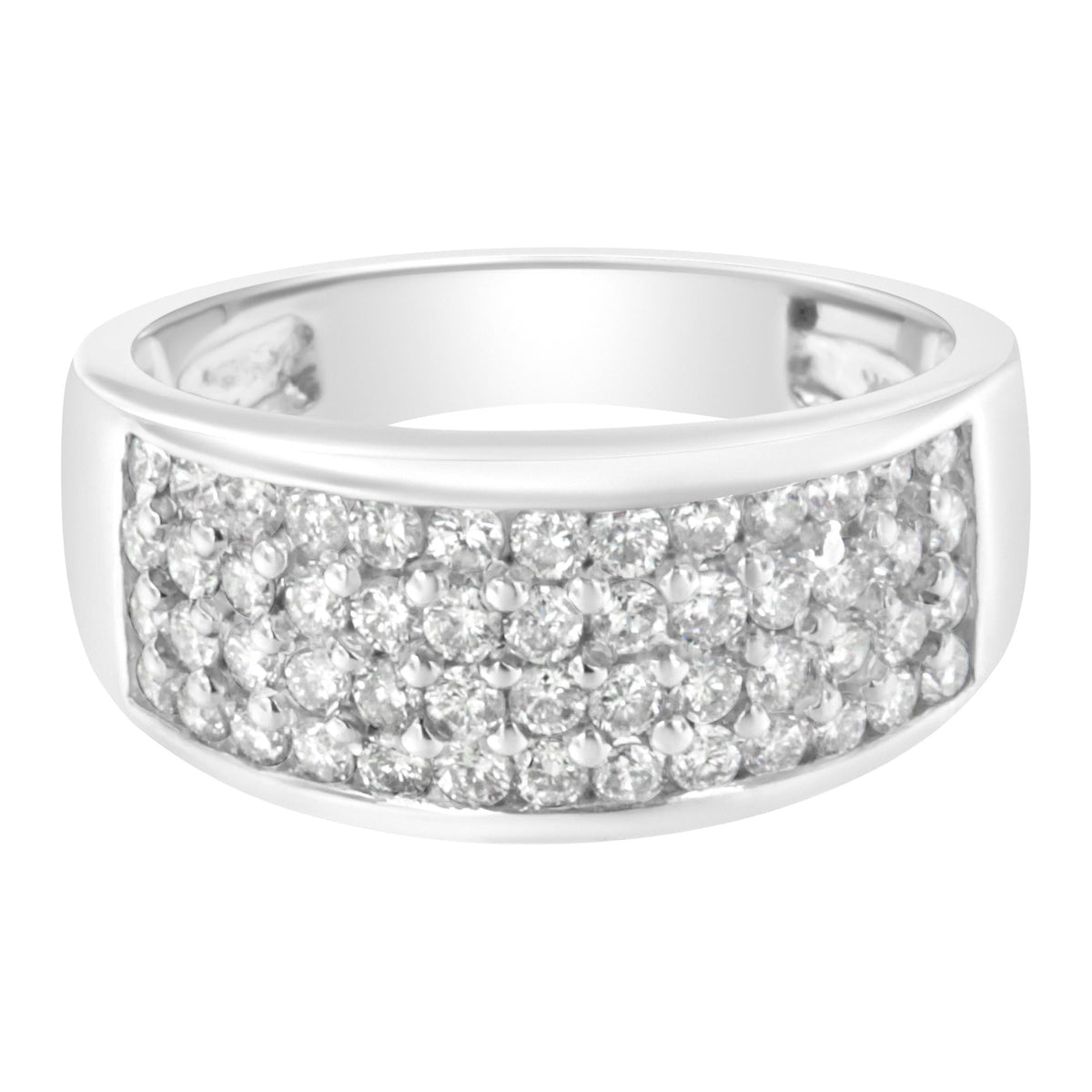 14K White Gold Round Cut Diamond Ring (1.0 Cttw, H-I Color, SI2-I1 Clarity)