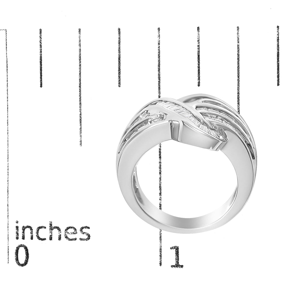 14K White Gold 2.0 Cttw Diamond Channel Set Bypass Ring