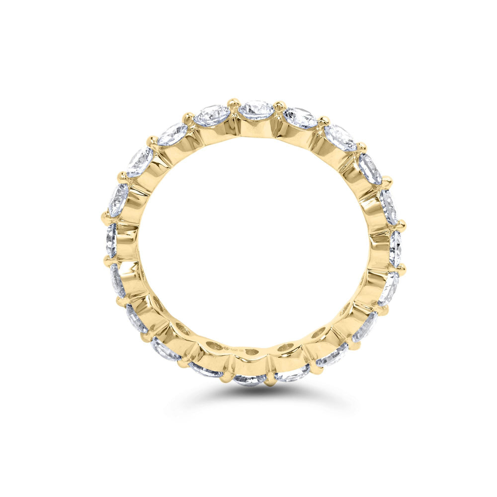 14K Yellow Gold 2.0 Cttw 2 Prong Set Diamond Eternity Band Ring (SI1-SI2 Clarity, I-J Color)