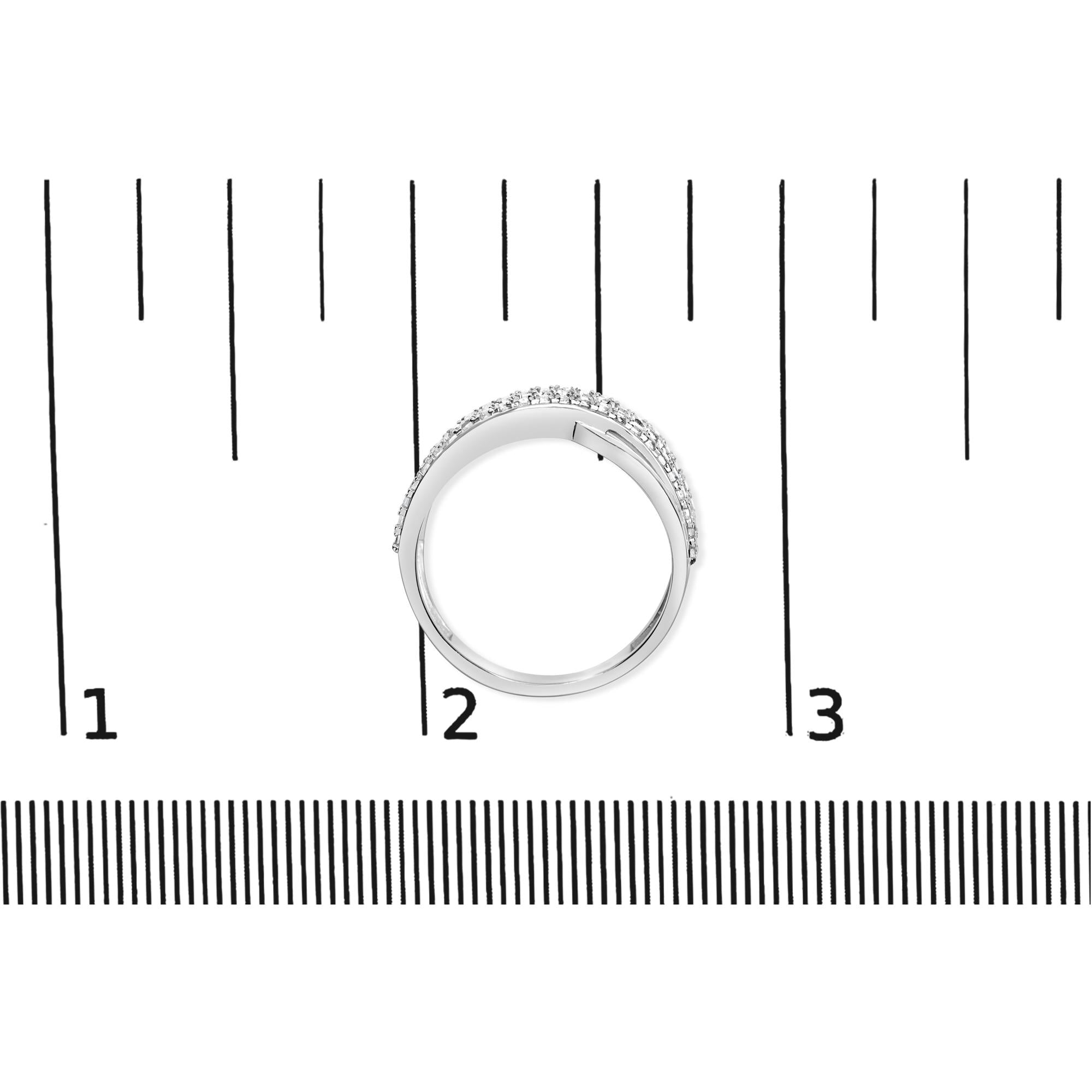 10K White Gold 1/2 Cttw Princess Diamond Split Shank Band Ring