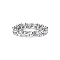 14K White Gold 5 1/4 Cttw Round Lab Grown Diamond Eternity Band Ring (F-G Color, VS1-VS2 Clarity)