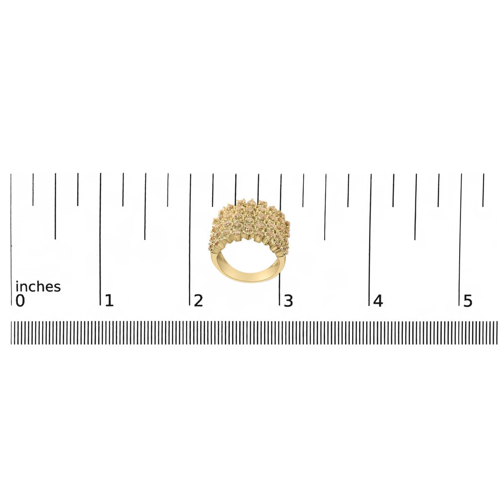 10K Yellow Gold 2.0 Cttw Brown Diamond Mesh Link Cocktail Ring