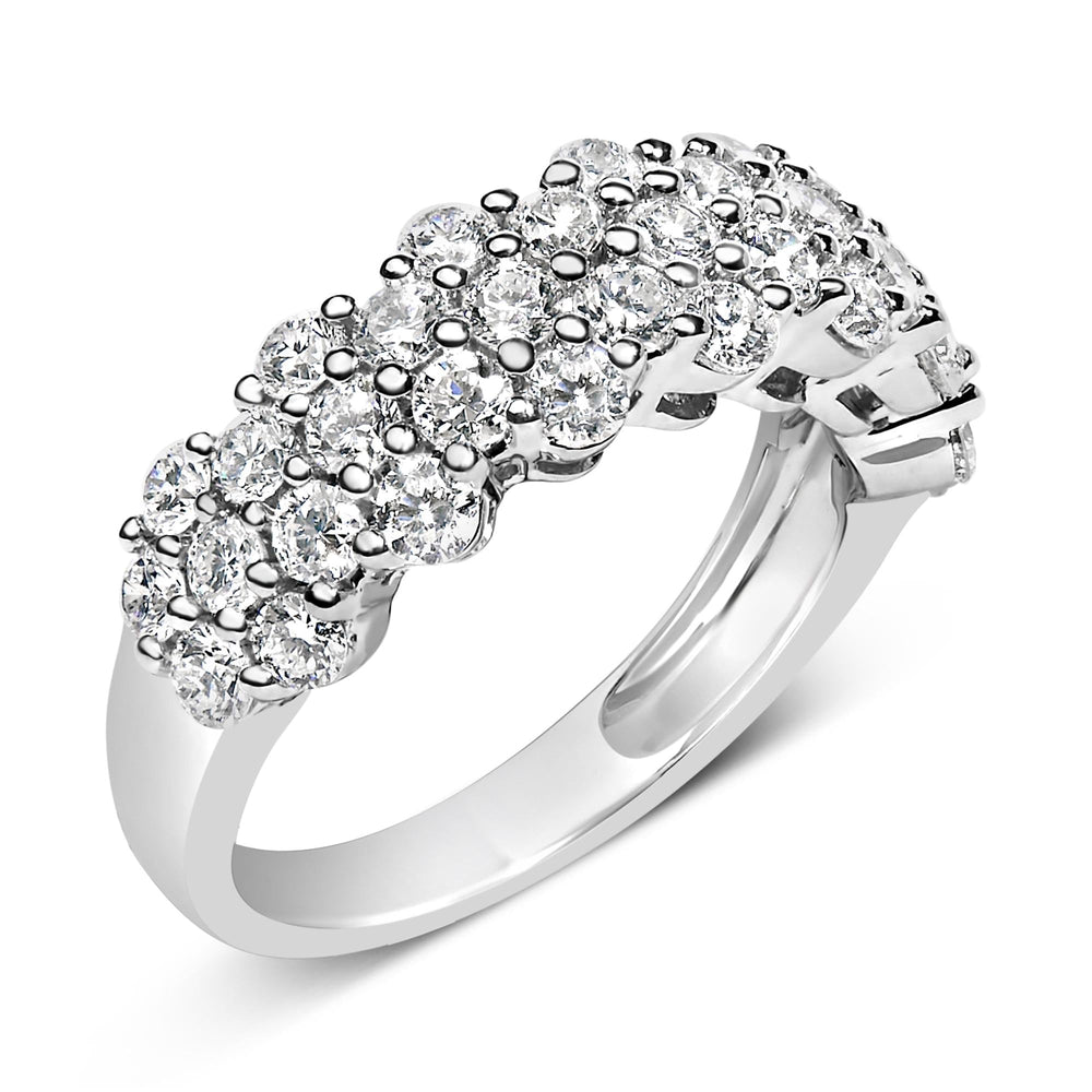 .925 Sterling Silver 2.0 cttw Lab Grown Diamond Scattered Band Ring (F-G Color, VS1-VS2 Clarity)